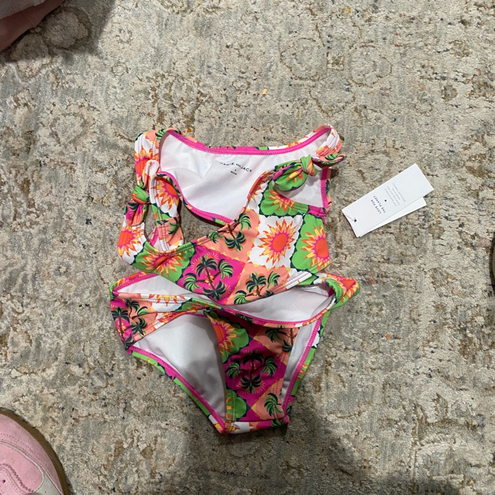 Janie and Jack Pink Floral Kids Swimwear